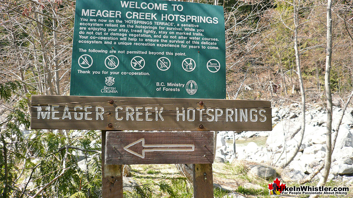 Old Meager Hot Springs Sign