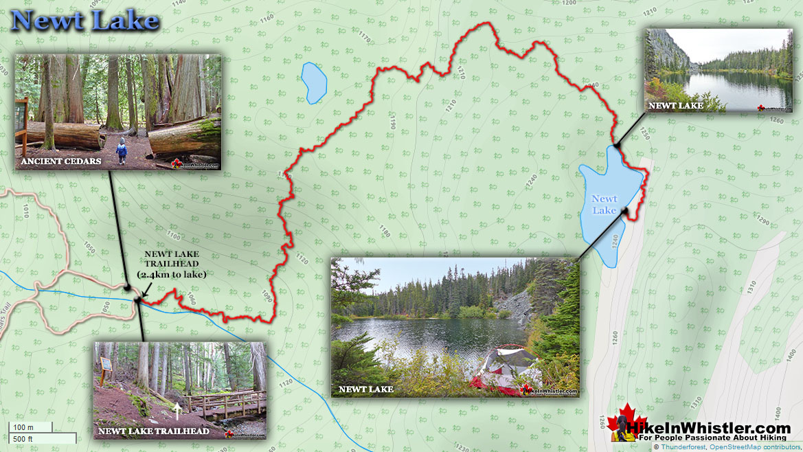Newt Lake Hiking Trail Map