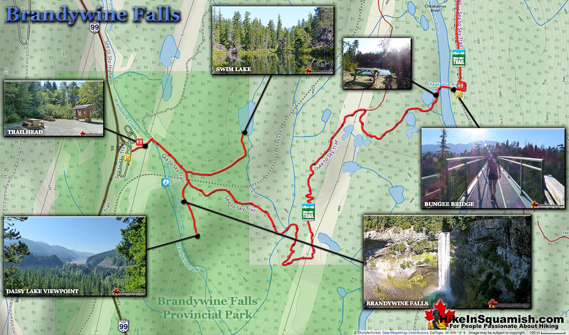 Brandywine Falls Provincial Park Map