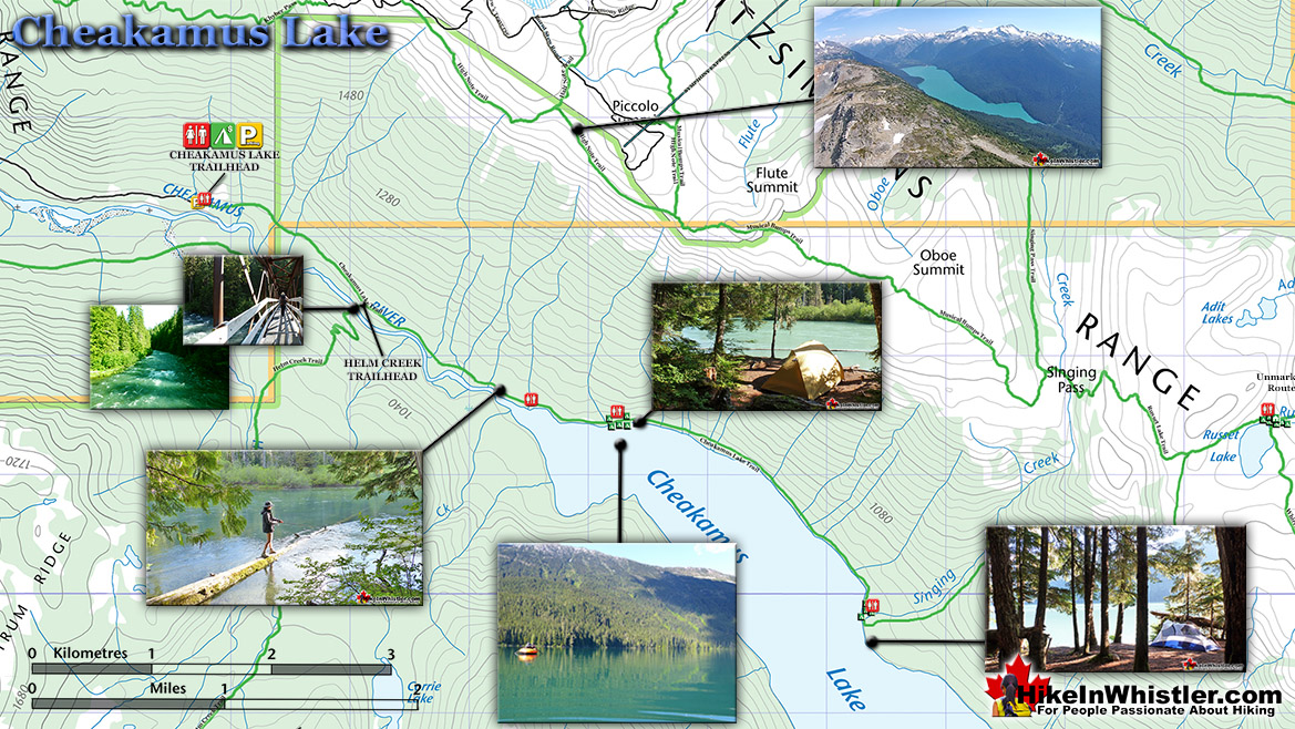 Cheakamus Lake Map