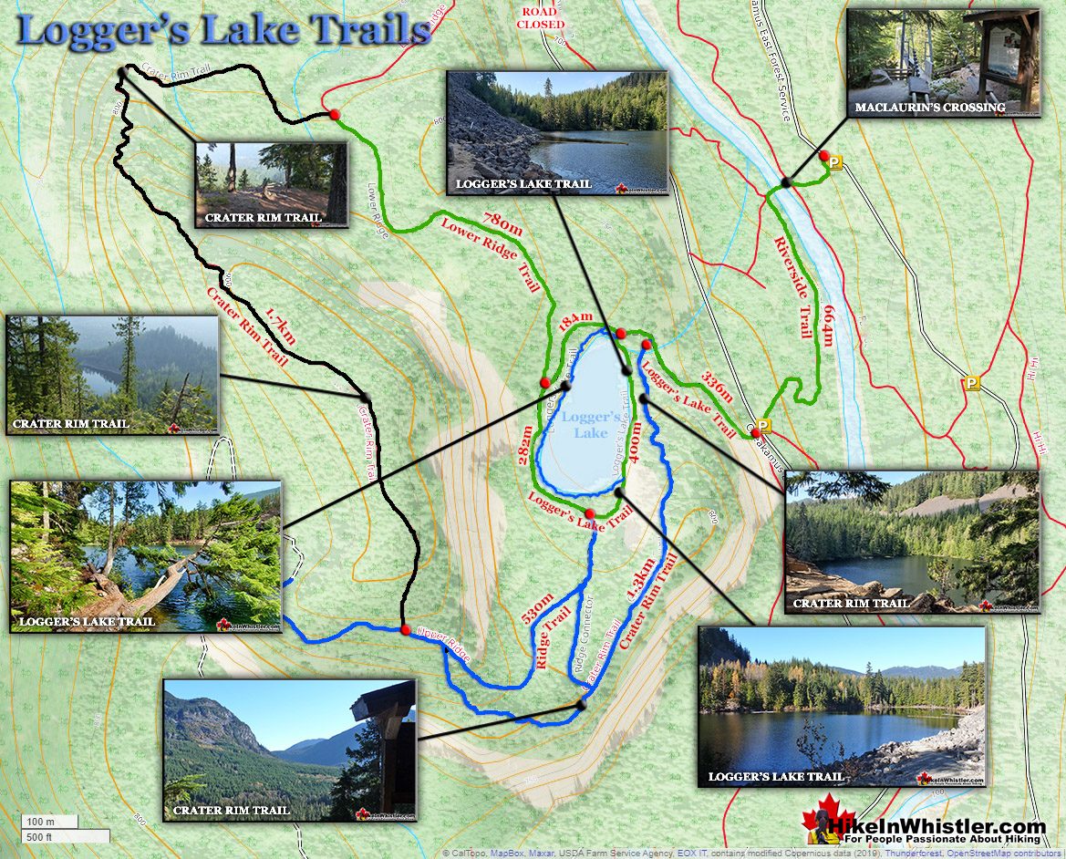 Logger's Lake Trails Map v20a