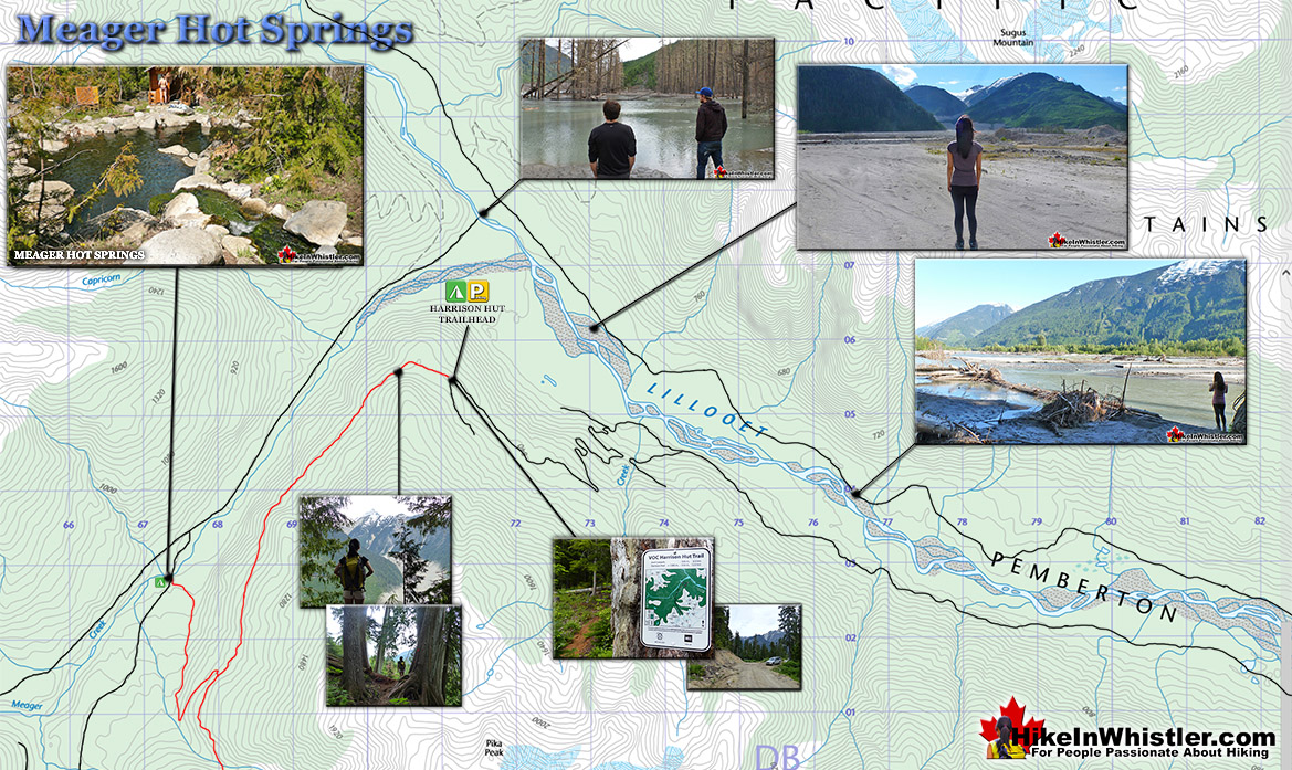 Meager Hot Springs Map