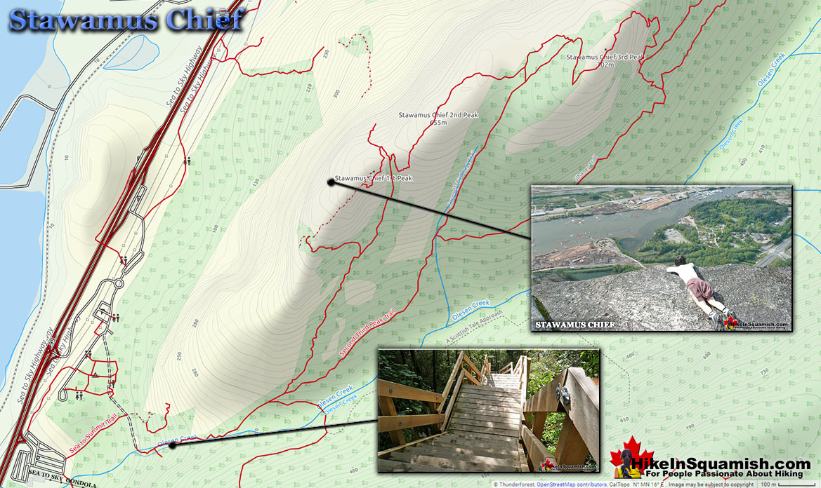 Stawamus Chief Hiking Map